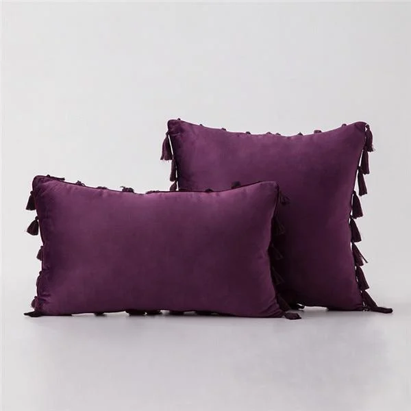 Velvet Cushion Cover with Tassels - Glova