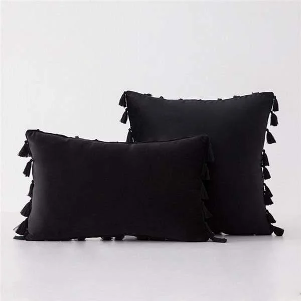 Velvet Cushion Cover with Tassels - Glova