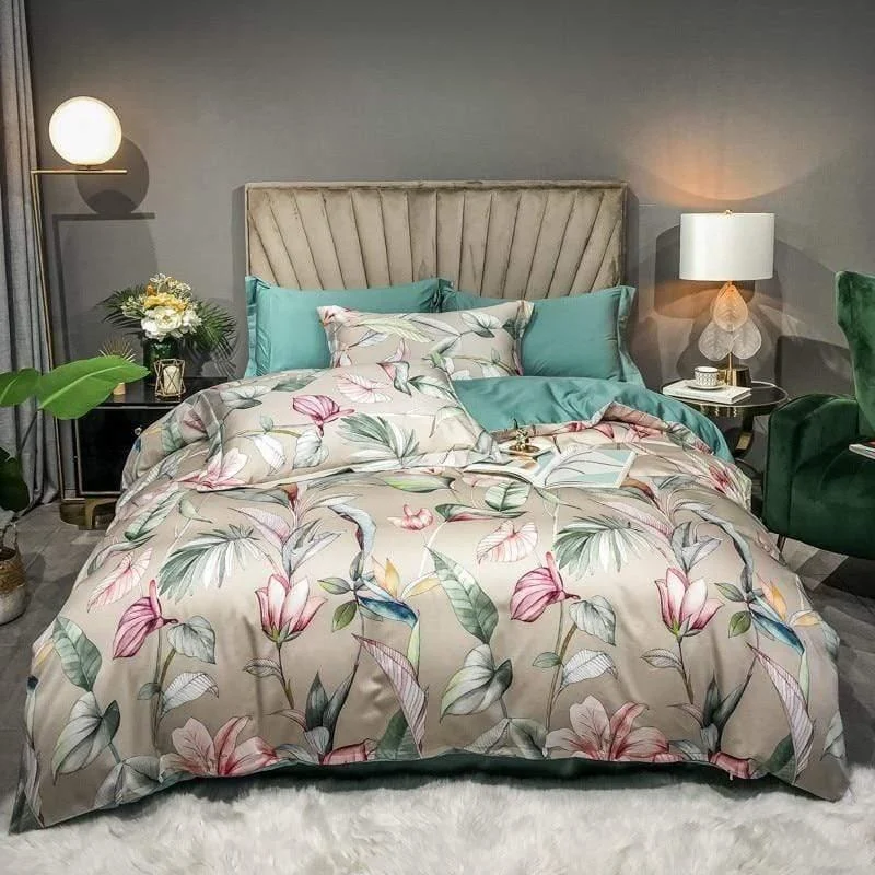 Vibrant Floral Bedding Set - Glova