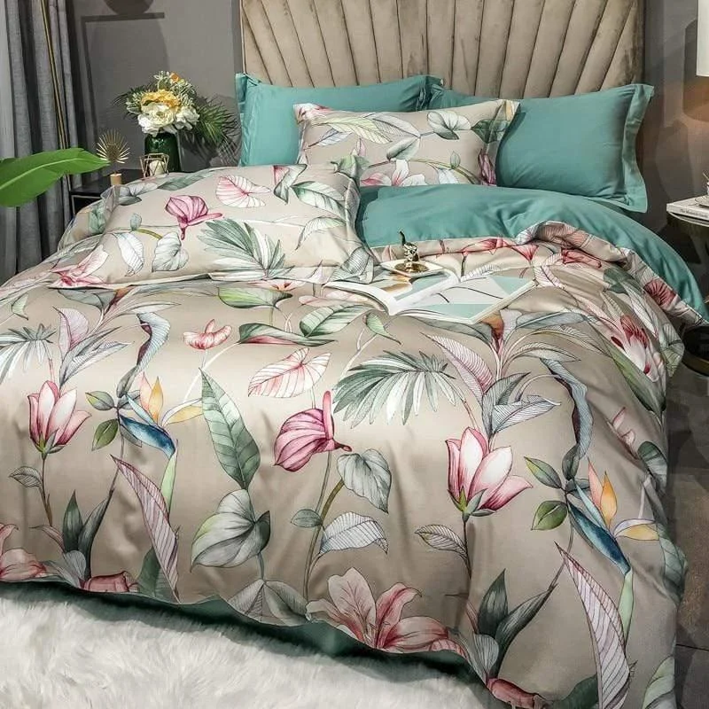 Vibrant Floral Bedding Set - Glova