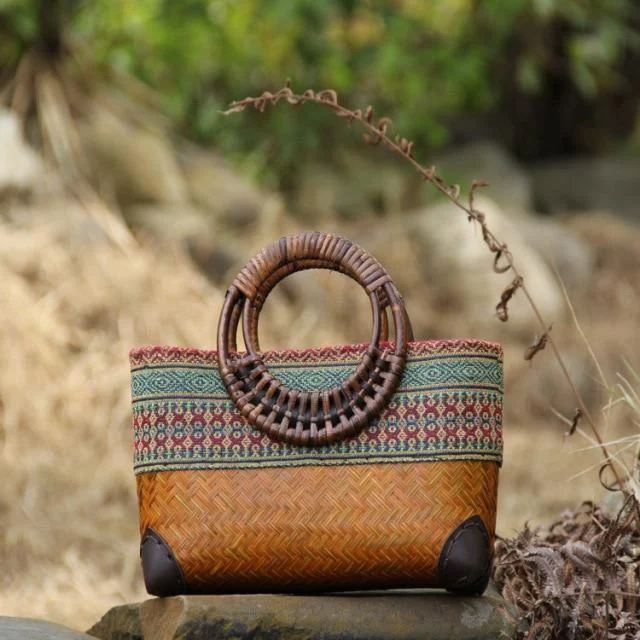 Vintage Bamboo Handbag - Glova