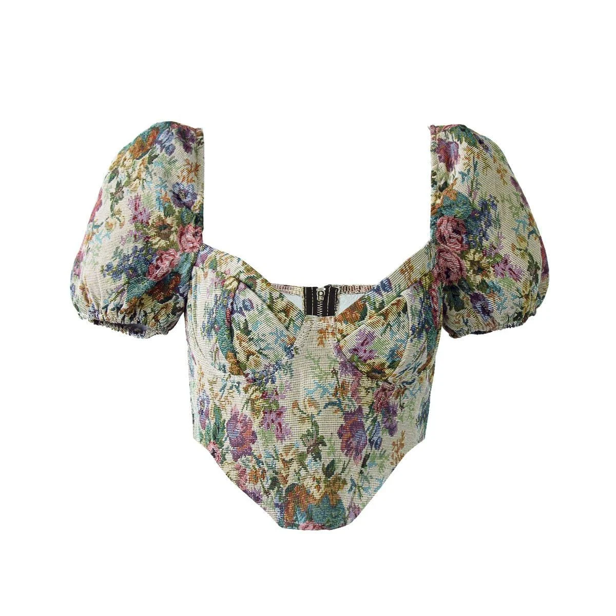 Vintage Floral Corset Top - Glova