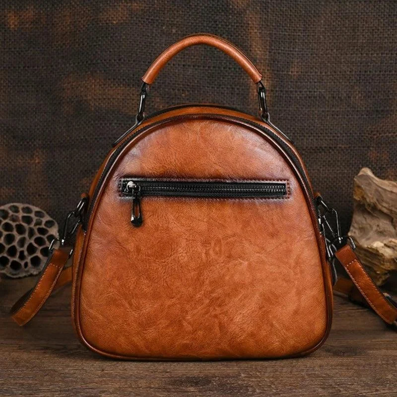 Vintage Handmade Embossed Leather Women Handbags - Glova