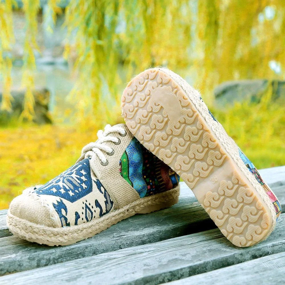 Vintage Hemp Ankle Shoes - Glova