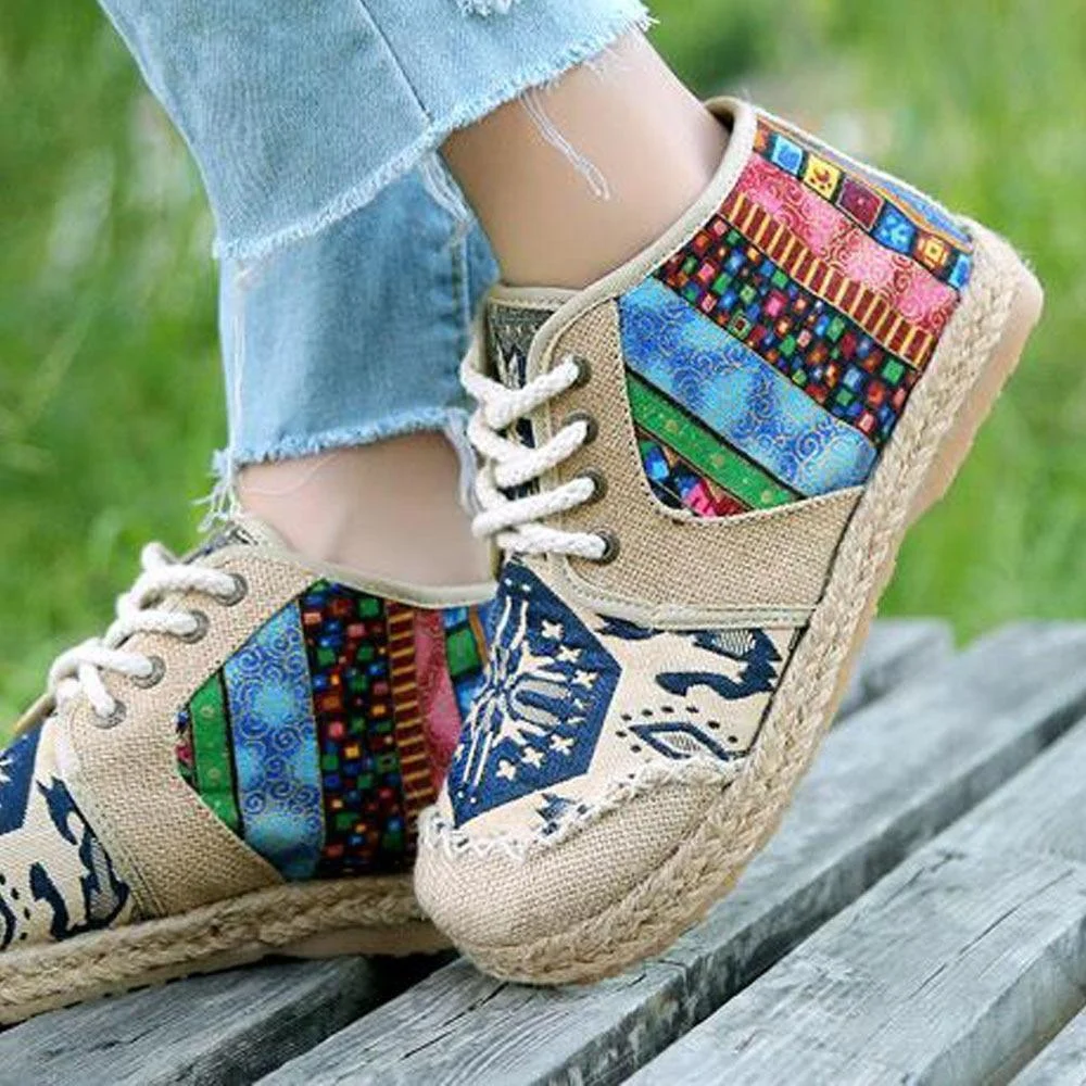 Vintage Hemp Ankle Shoes - Glova