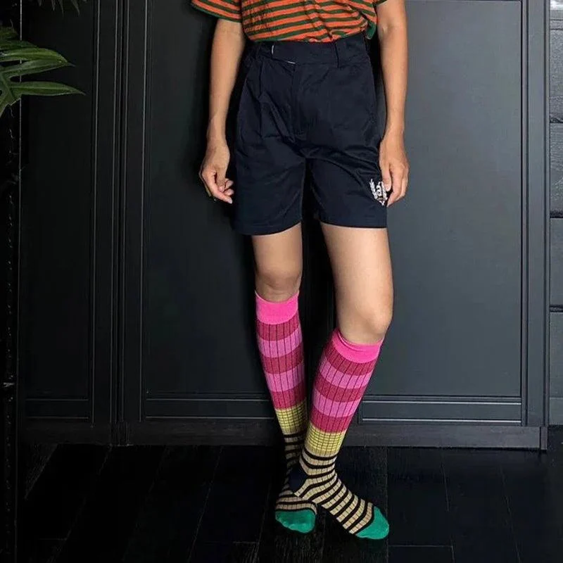 Vintage Multi Stripe Knee High Socks - Glova