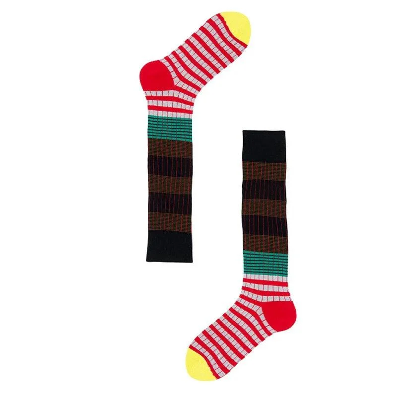 Vintage Multi Stripe Knee High Socks - Glova