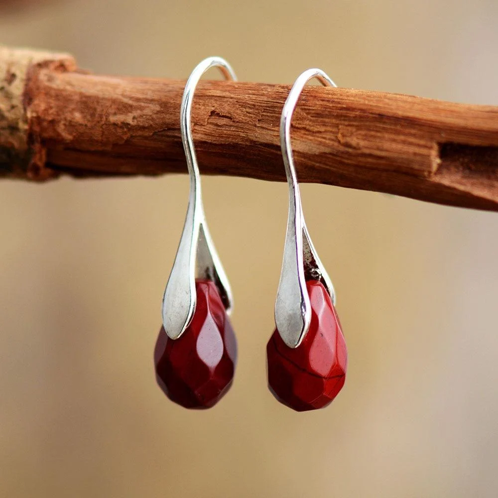 Vintage Natural Stone Earrings - Glova