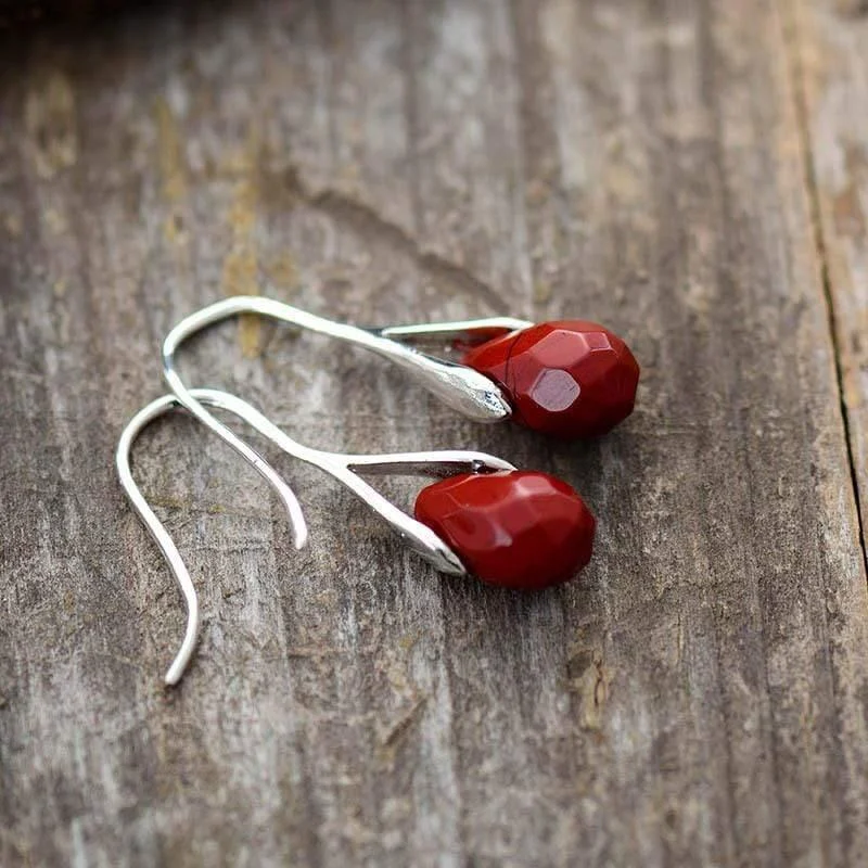 Vintage Natural Stone Earrings - Glova