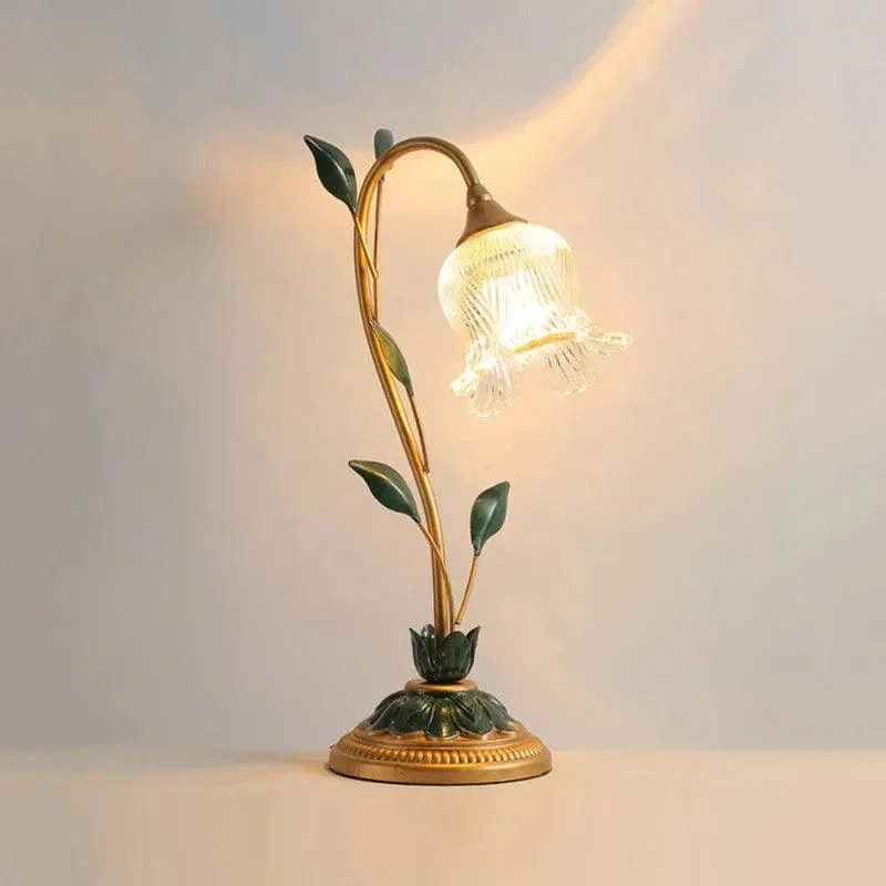 Vintage Rose Flower Table Lamp - Glova