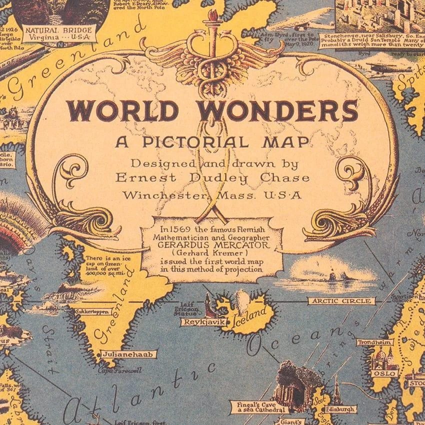 Vintage World Map Poster - Glova