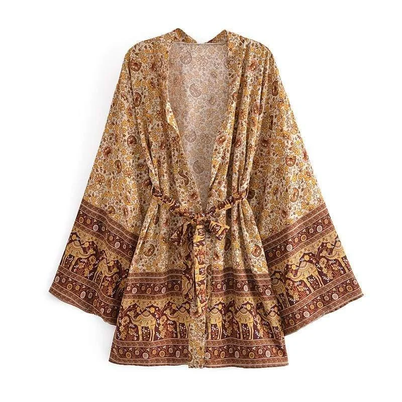 Vittoria Kimono in Coffee - Glova