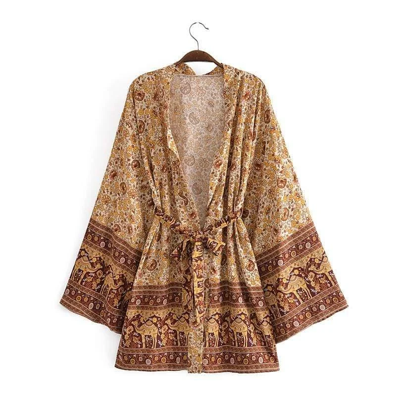 Vittoria Kimono in Coffee - Glova