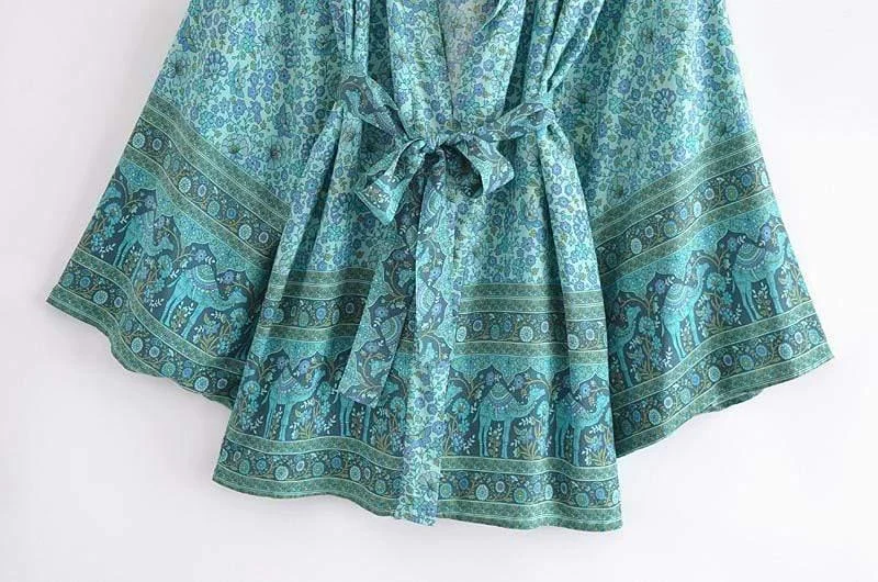 Vittoria Kimono in Green - Glova