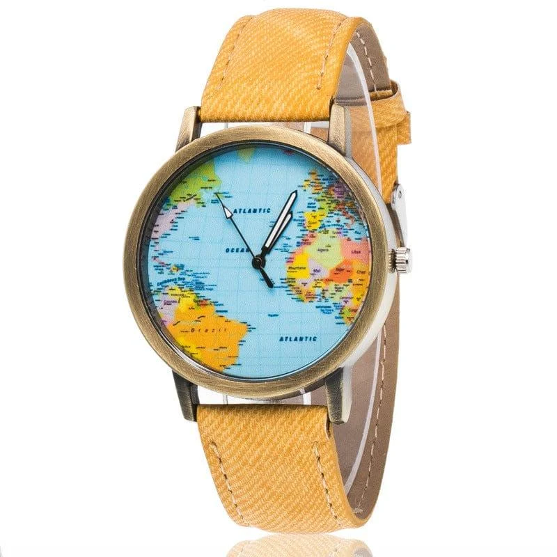 Wanderlust Map Wrist Watch - Glova