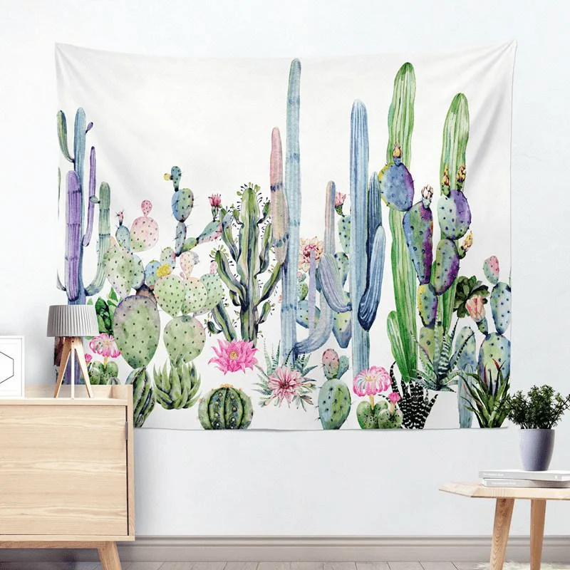 Watercolor Cactus Tapestry - Glova