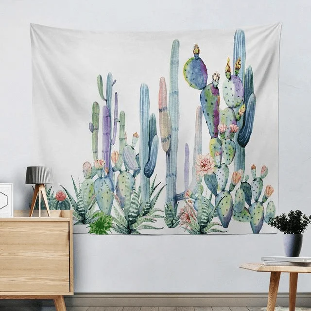 Watercolor Cactus Tapestry - Glova