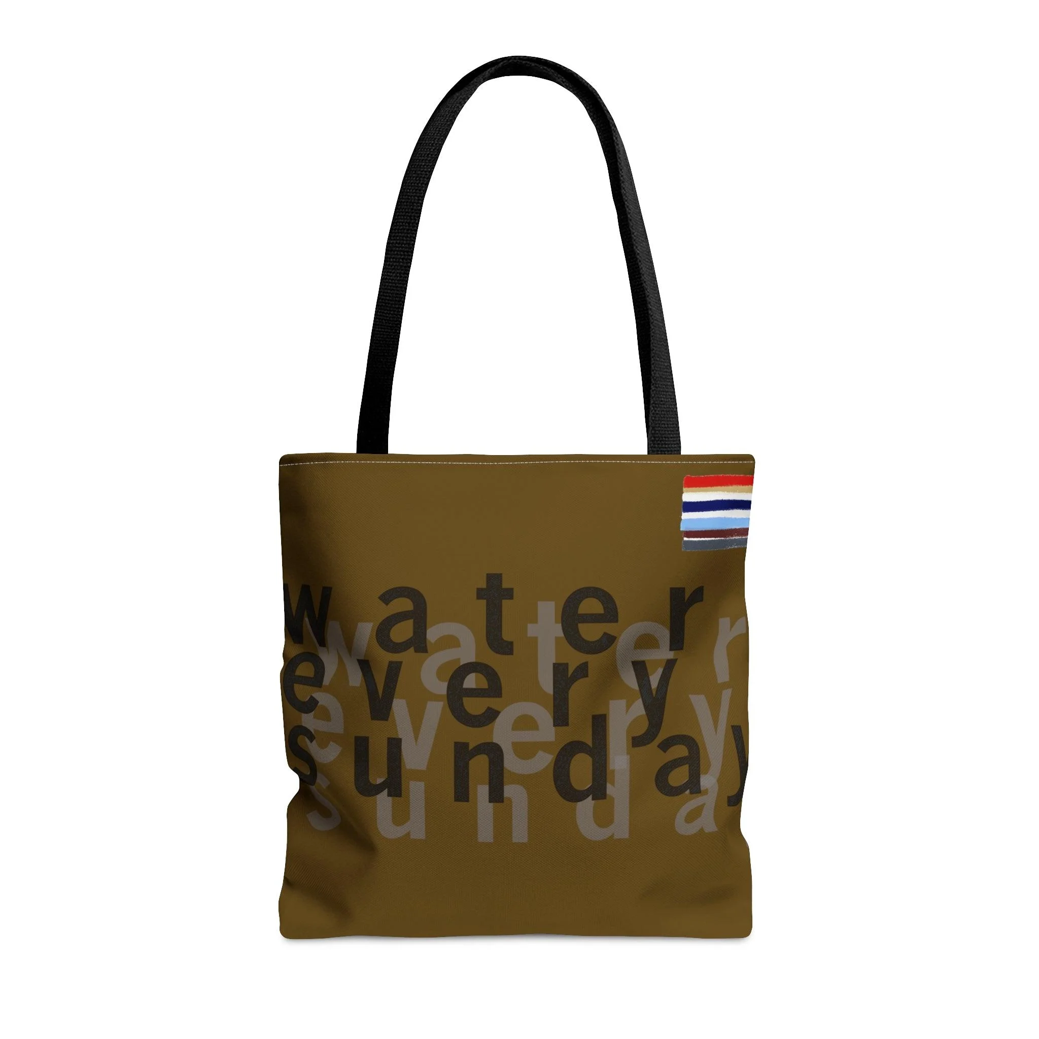 WATEREVERYSUNDAY Basic Logo Everyday Tote - Brownie - Glova