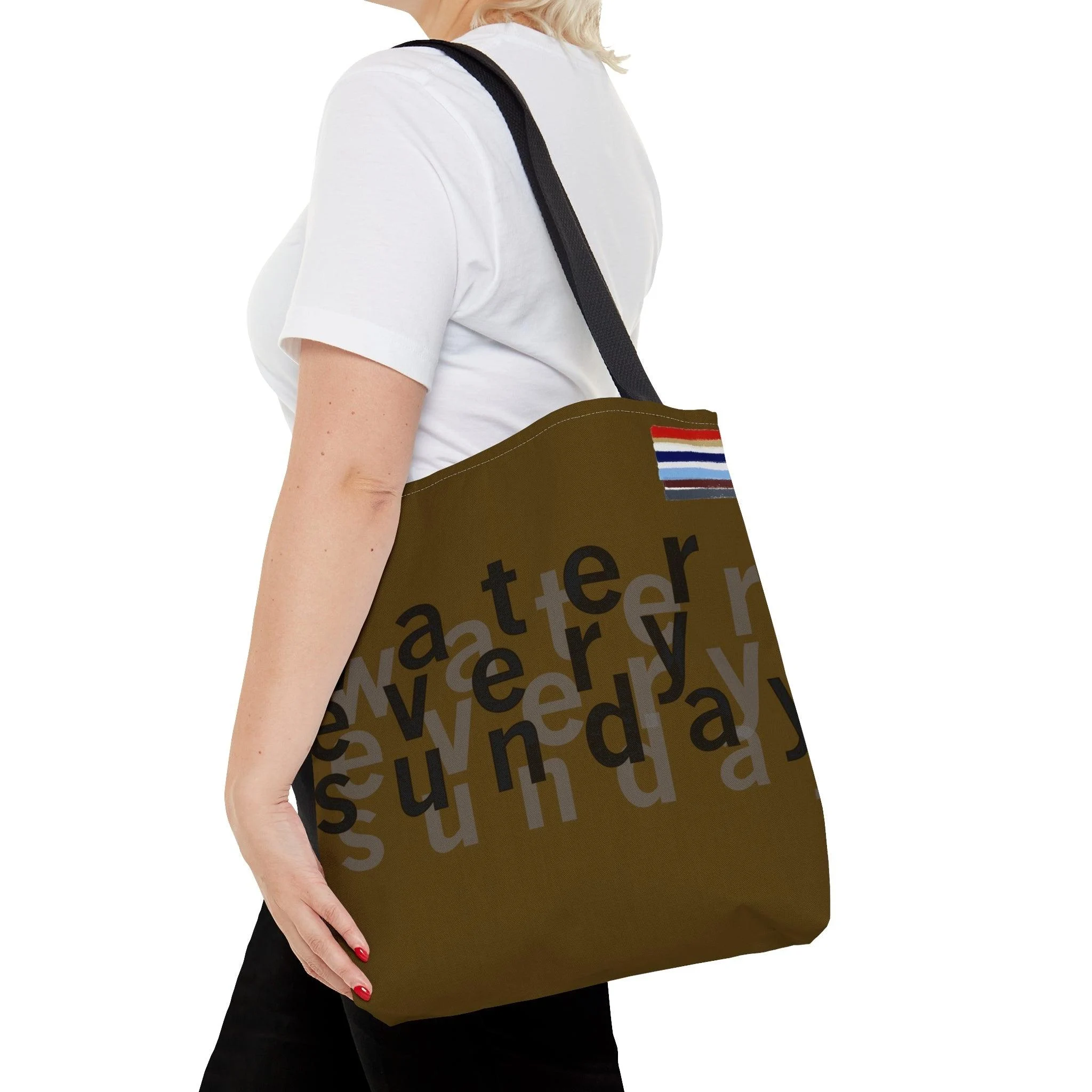 WATEREVERYSUNDAY Basic Logo Everyday Tote - Brownie - Glova