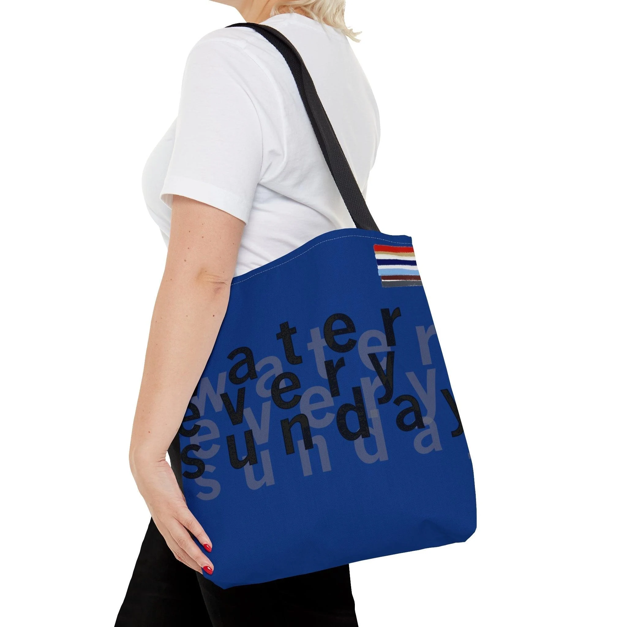 WATEREVERYSUNDAY Basic Logo Everyday Tote - Cobalt Blue - Glova