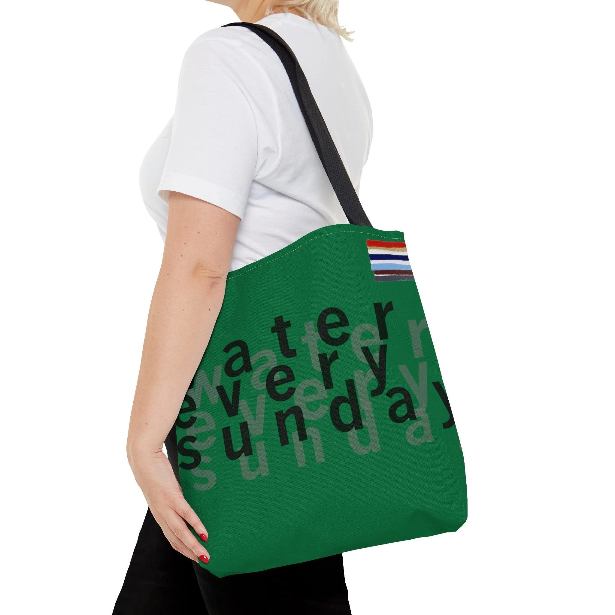 WATEREVERYSUNDAY Basic Logo Everyday Tote - Dartmouth Green - Glova