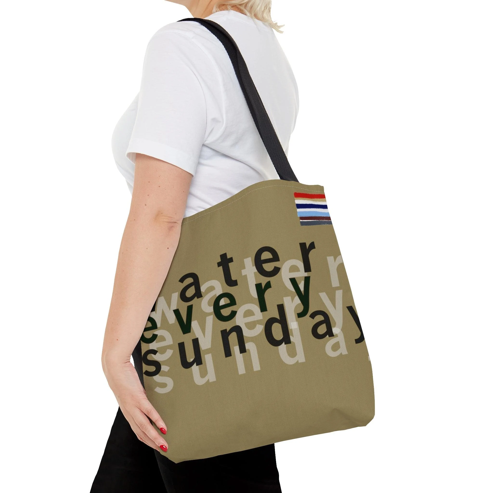 WATEREVERYSUNDAY Basic Logo Everyday Tote - Khaki Trench Coat - Glova