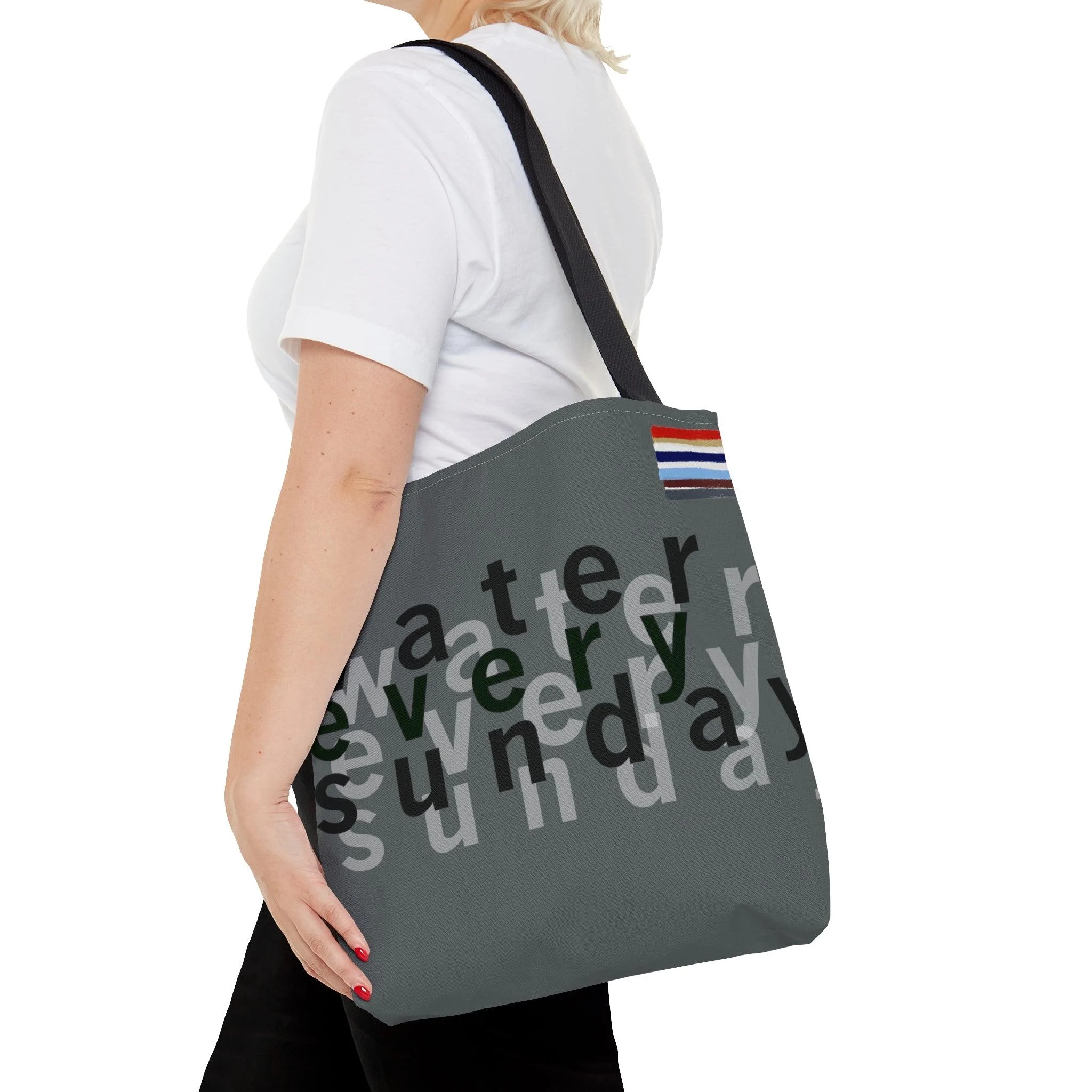 WATEREVERYSUNDAY Basic Logo Everyday Tote - Preppy Grey - Glova