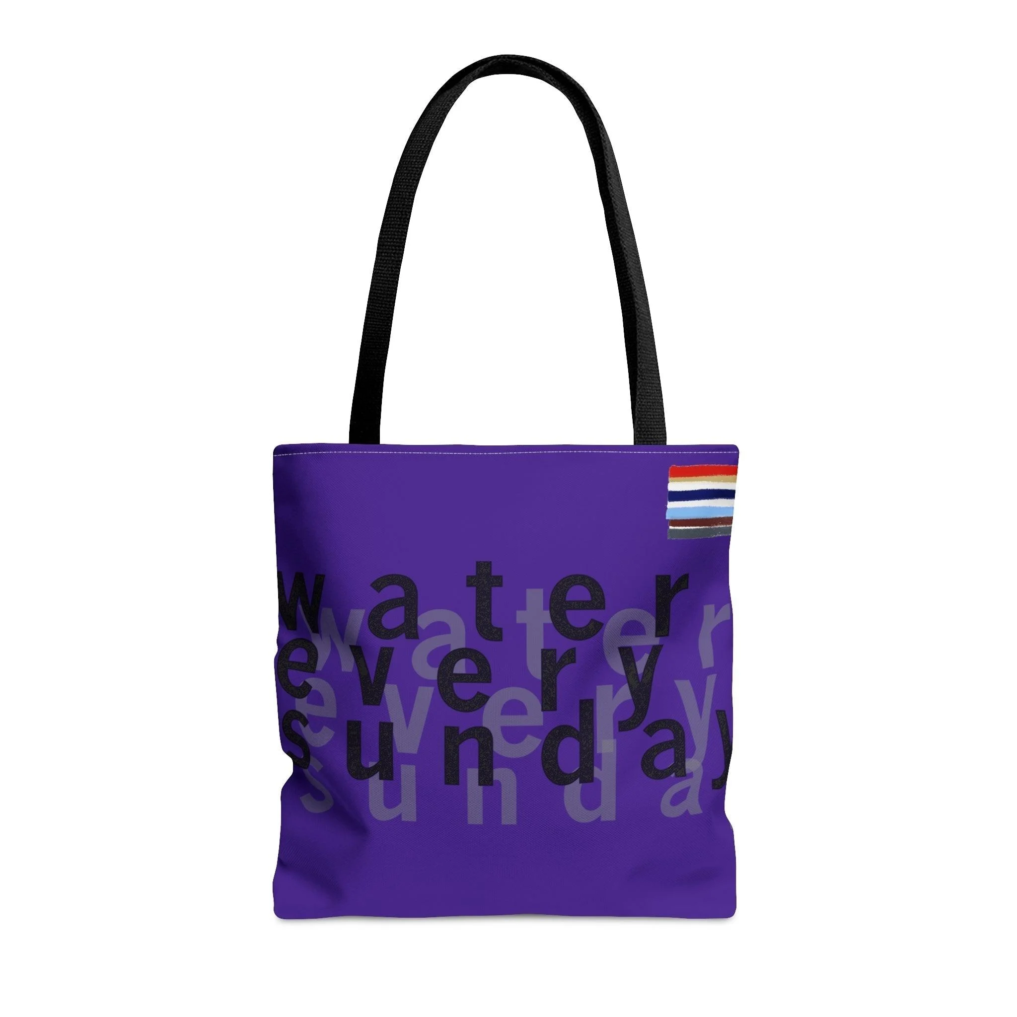 WATEREVERYSUNDAY Basic Logo Everyday Tote - Violet Pansy - Glova