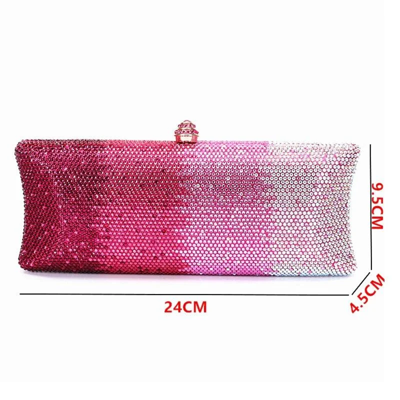 Wella Ombre Stripe Sequin Long Evening Clutch - Glova