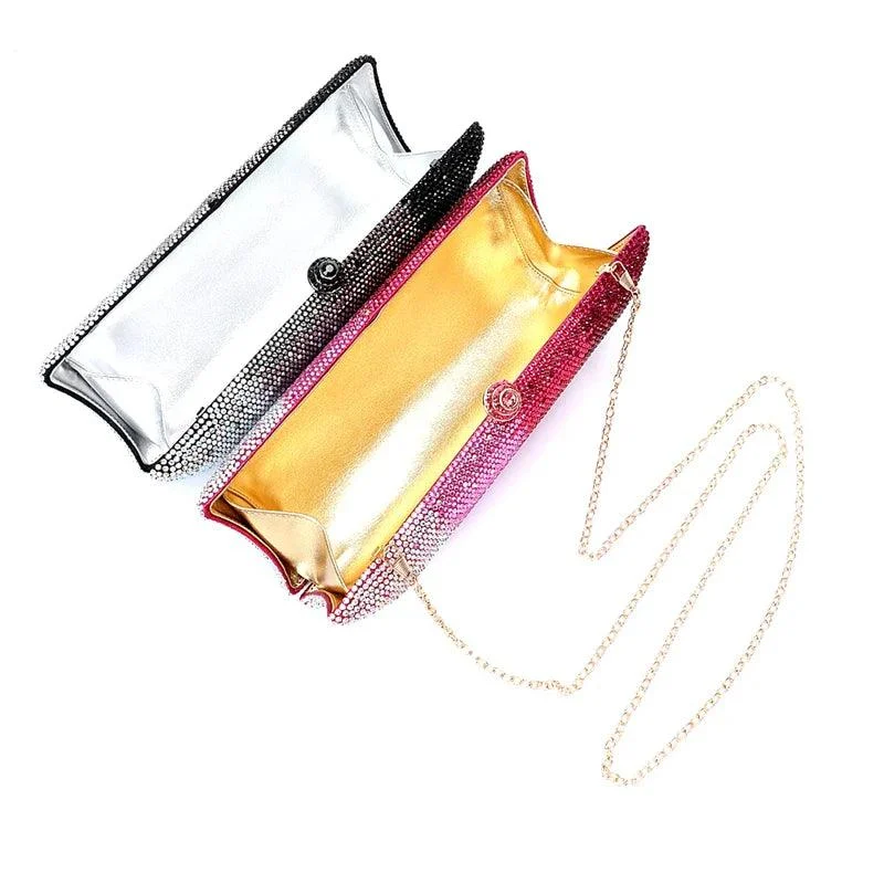 Wella Ombre Stripe Sequin Long Evening Clutch - Glova