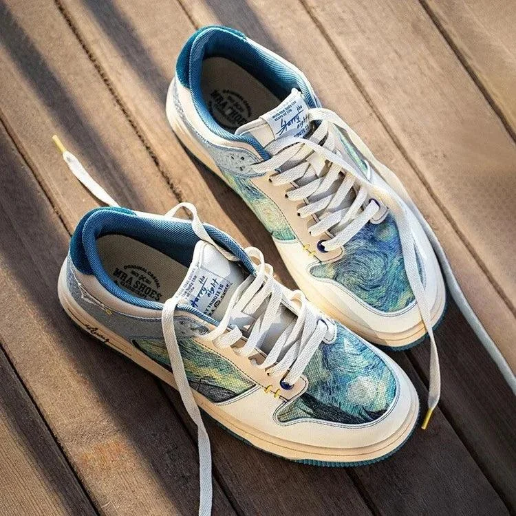 Wes Van Gogh Starry Night Unisex Sneakers - Glova