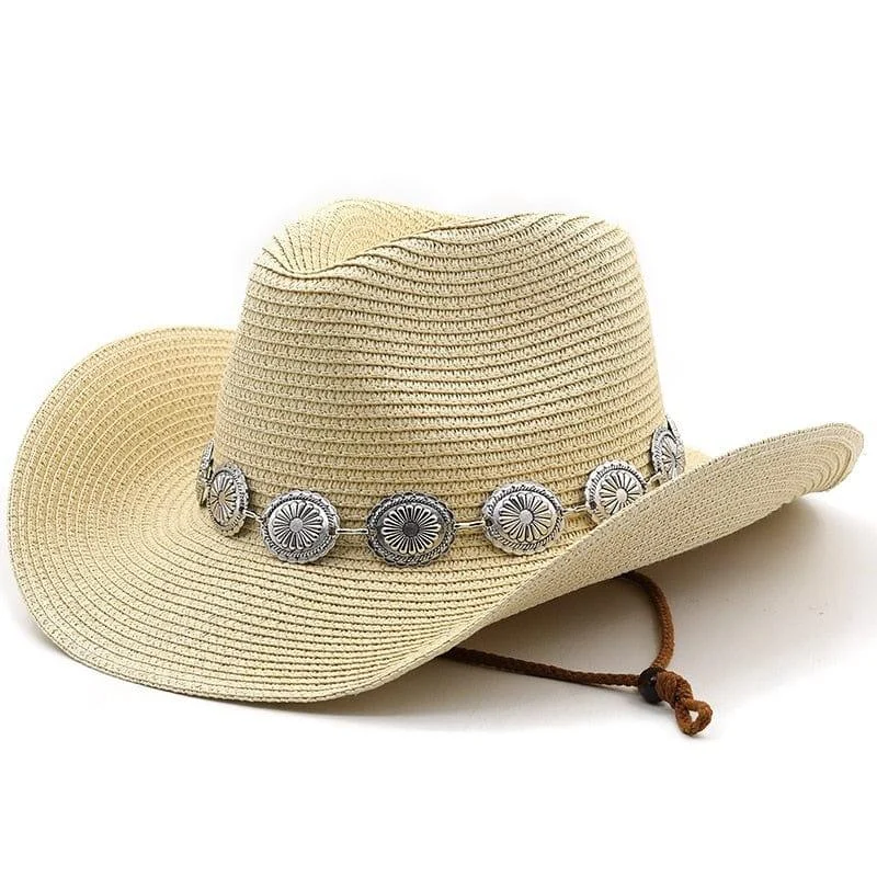 Wesley Straw Western Cowboy Hat - Glova