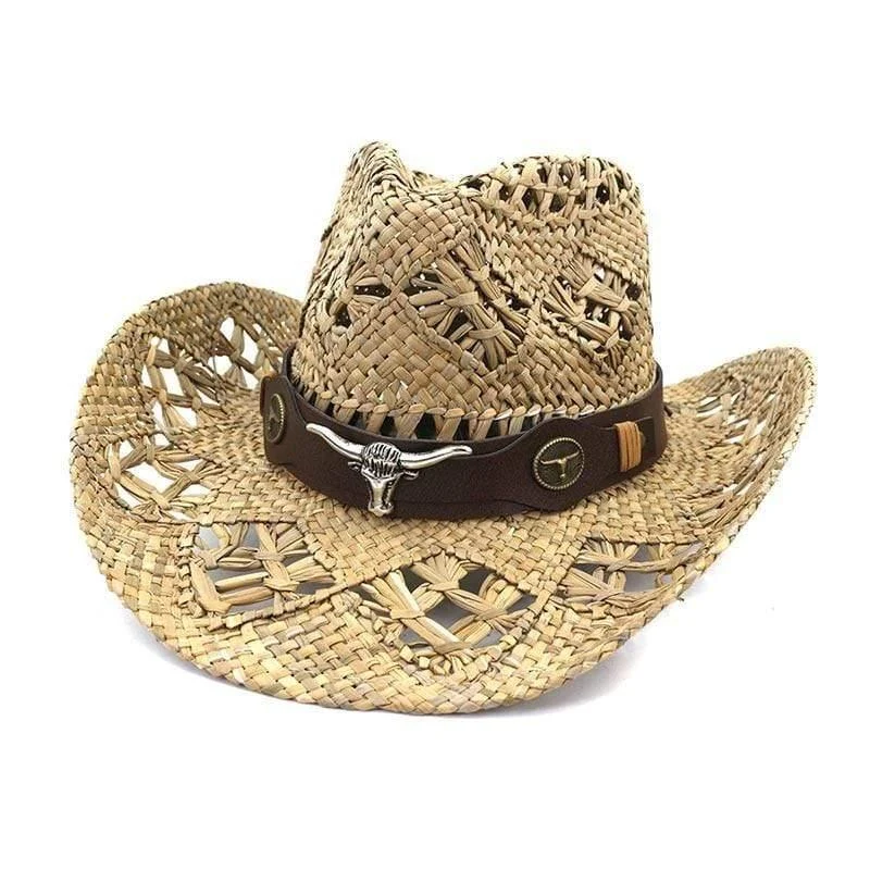 Western Straw Cowboy Hat - Glova