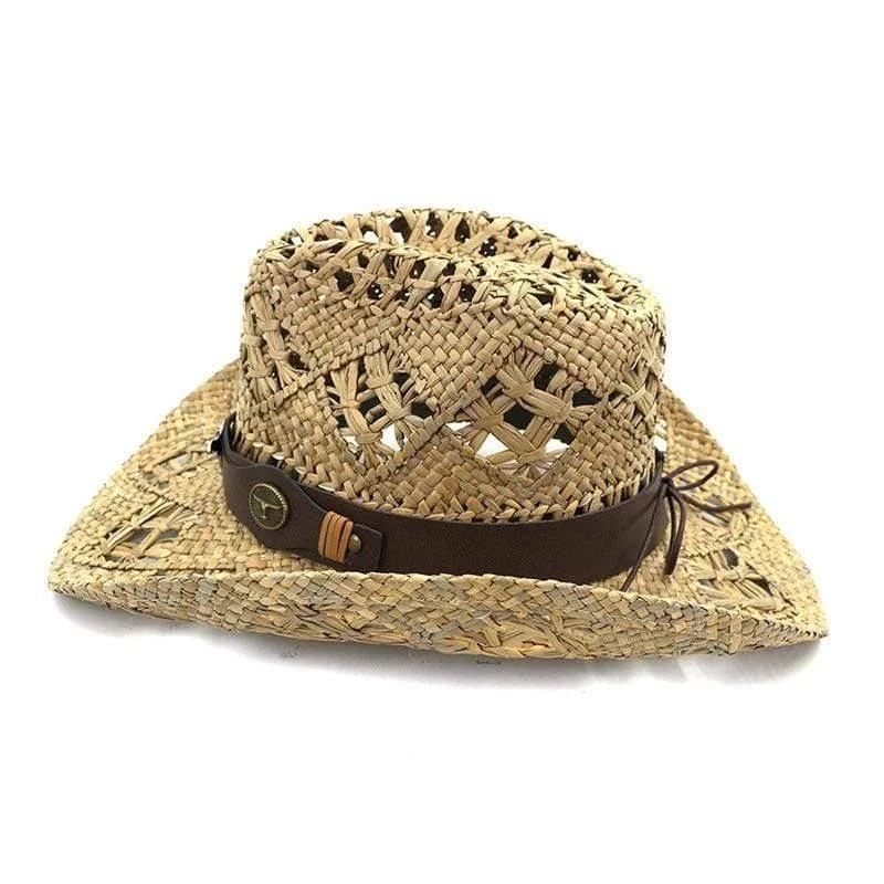 Western Straw Cowboy Hat - Glova