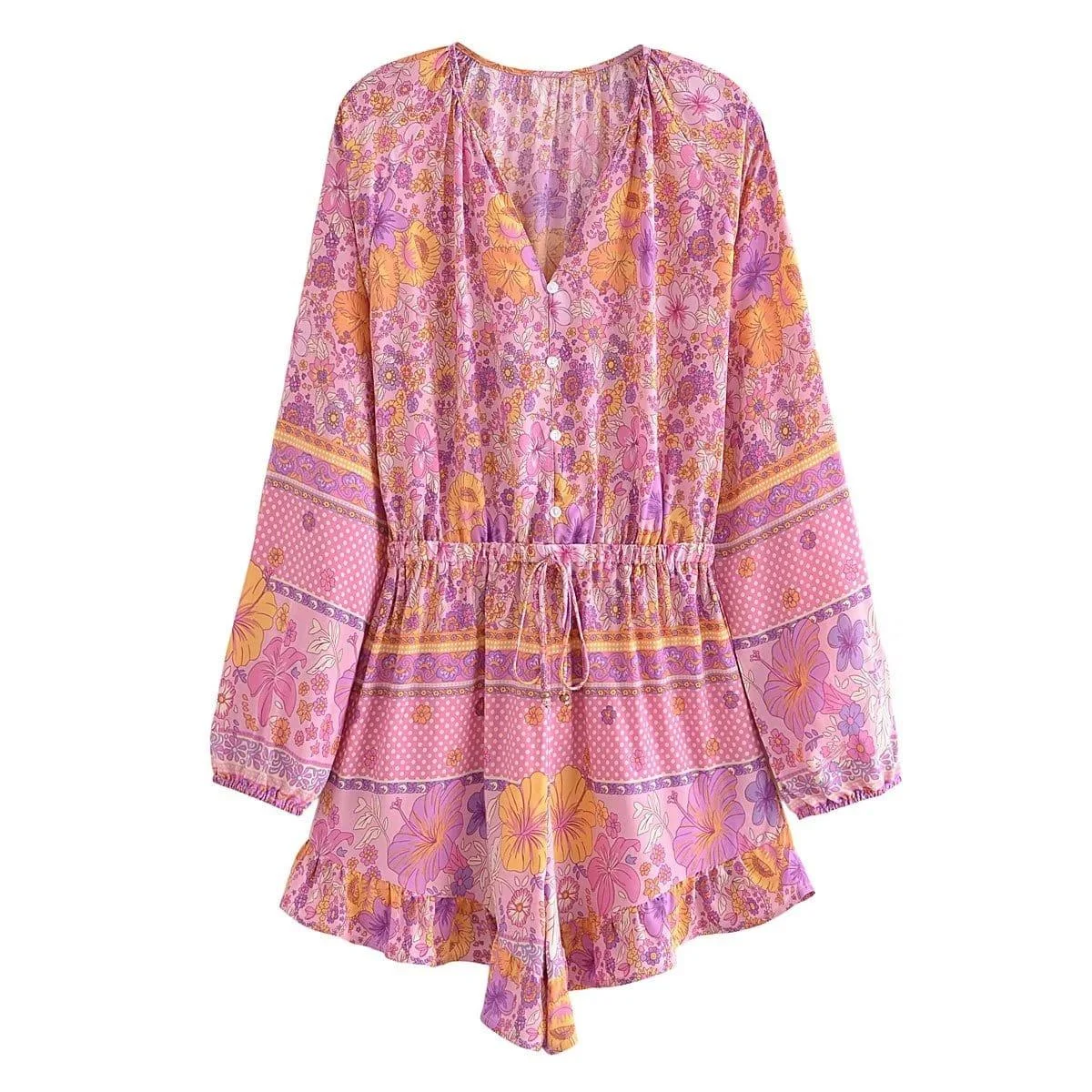 Whispering Blossoms Playsuit in Pink - Glova