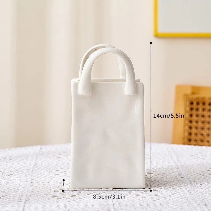 White Bag Porcelain Vase - Glova