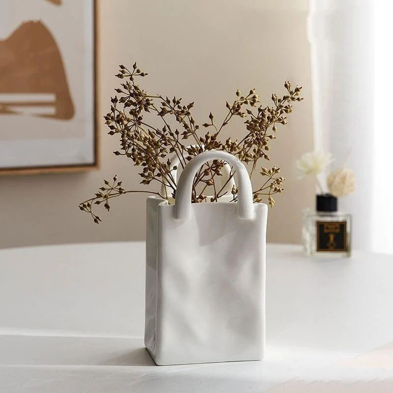 White Bag Porcelain Vase - Glova