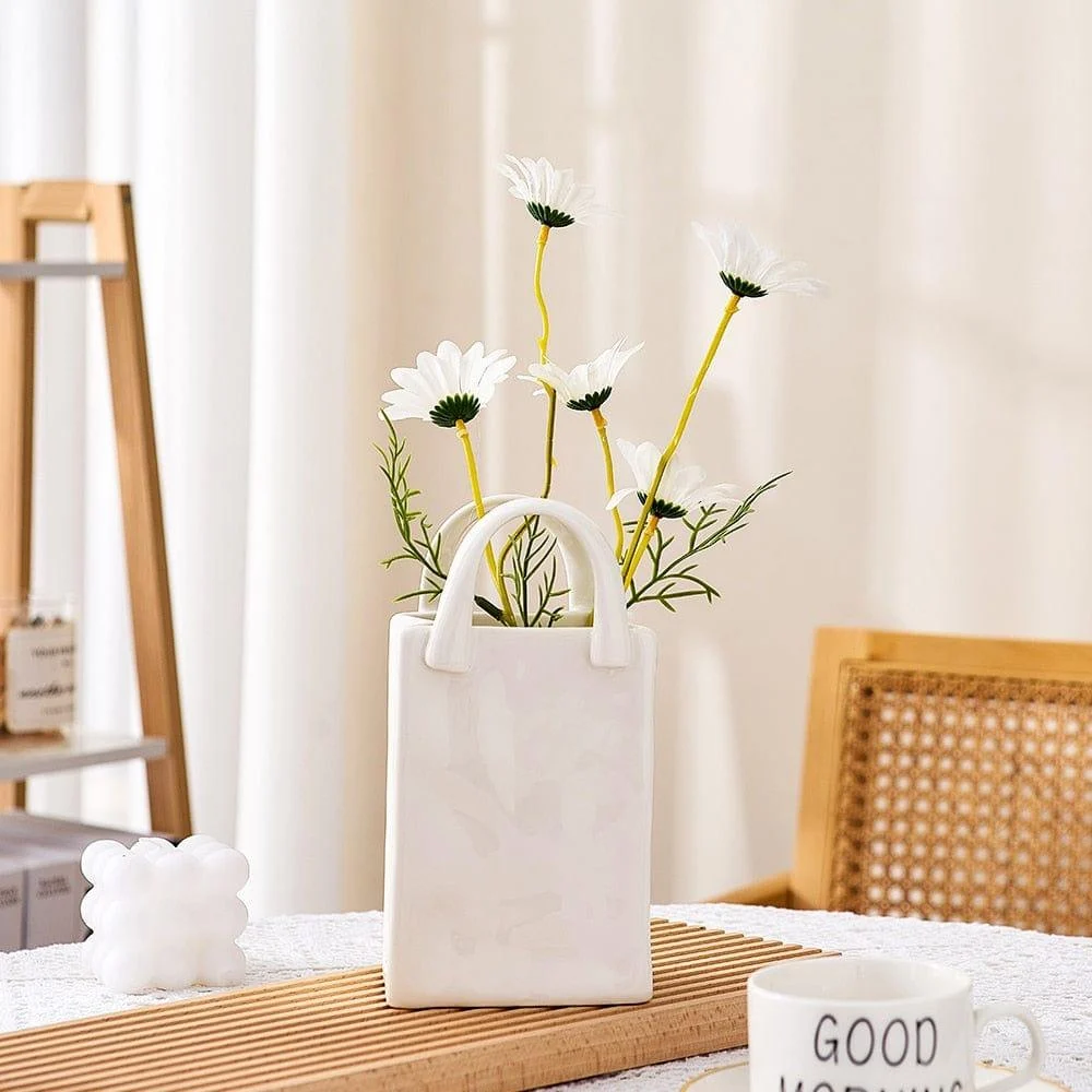 White Bag Porcelain Vase - Glova