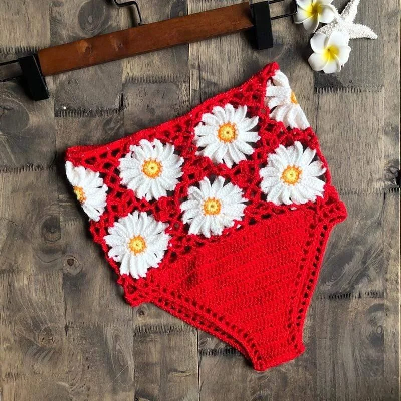 White Daisies Bikini Bottom - Glova