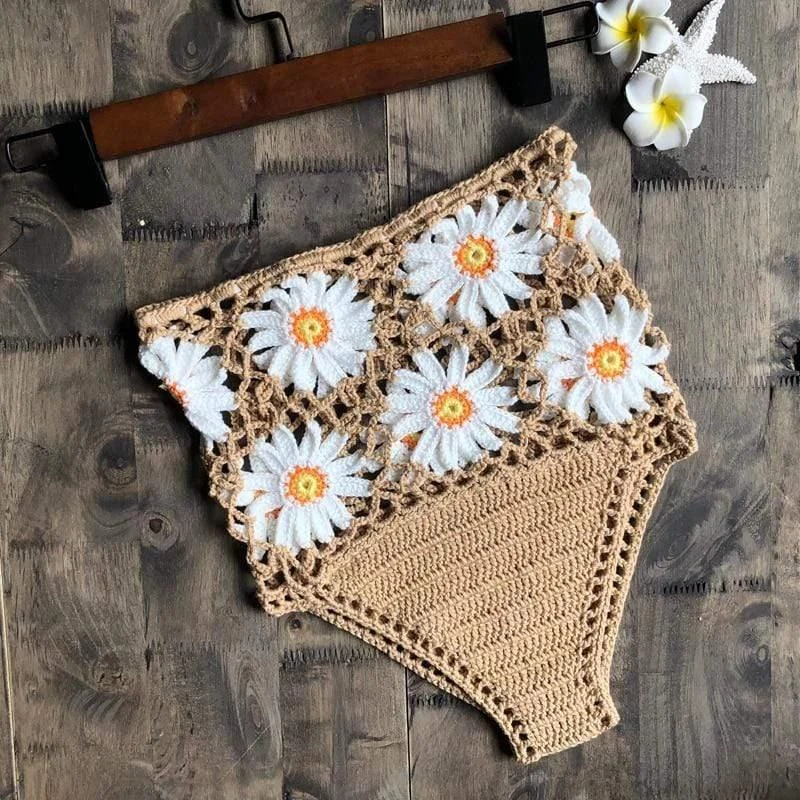 White Daisies Bikini Bottom - Glova