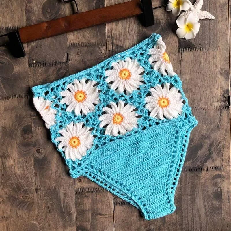 White Daisies Bikini Bottom - Glova