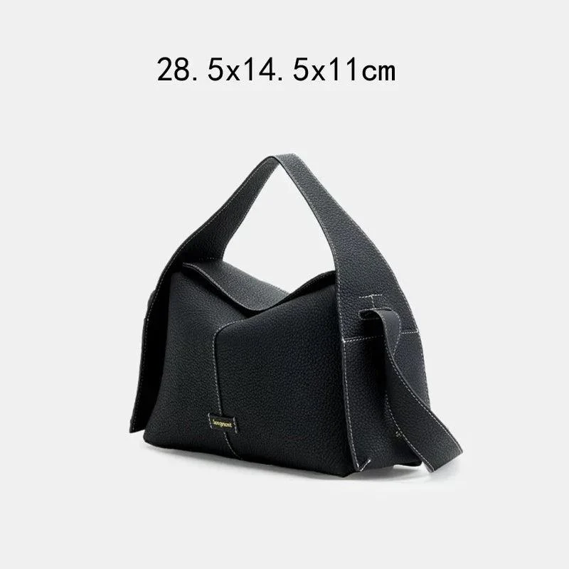 Wide Single Strap Leather Women Handbags - Glova