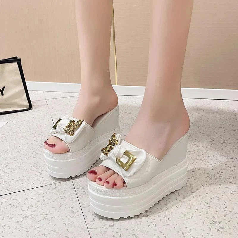 Women High-Heeled Platform Wedge Soft PU and Fabric Shoes - Glova