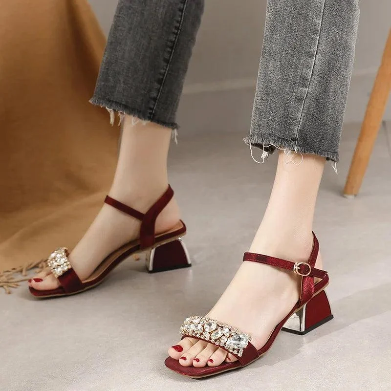 Women Large size Platform Medium Heeled Sandal Shoes - Glova