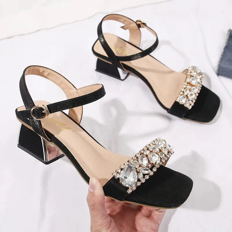 Women Large size Platform Medium Heeled Sandal Shoes - Glova