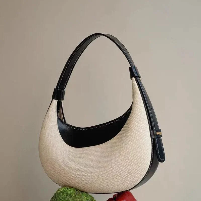 Women Leather Halfmoon Saddle Armpit Bags - Glova