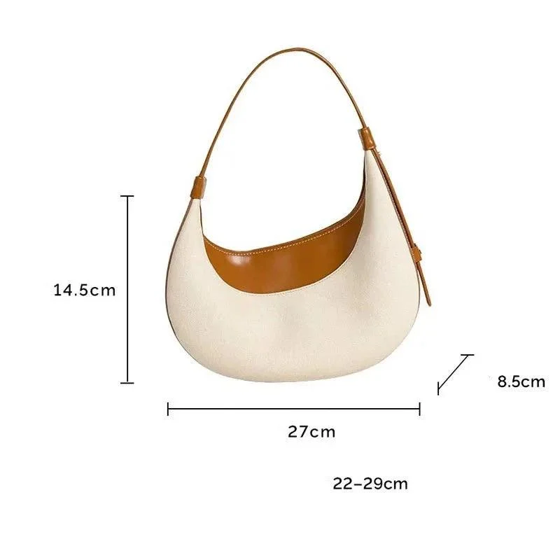 Women Leather Halfmoon Saddle Armpit Bags - Glova