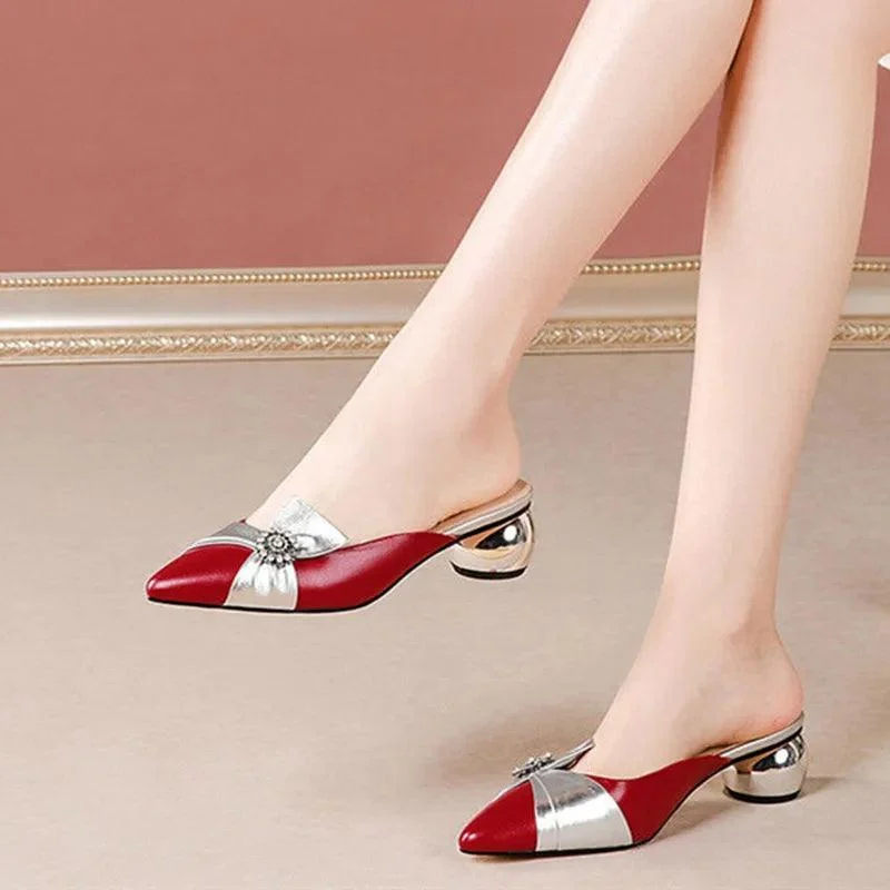 Women Platform Low Heel Pumps Sandals Shoes - Glova