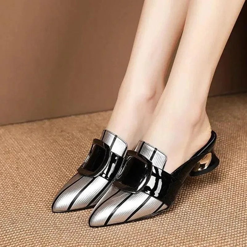 Women Platform Low Heel Pumps Sandals Shoes - Glova