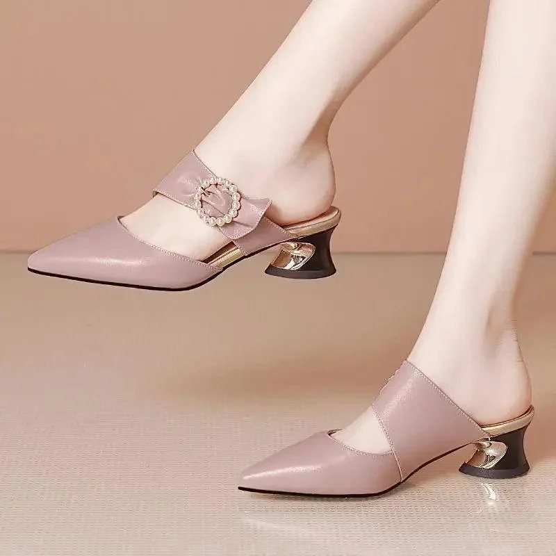 Women Platform Low Heel Pumps Sandals Shoes - Glova